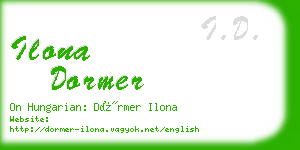 ilona dormer business card